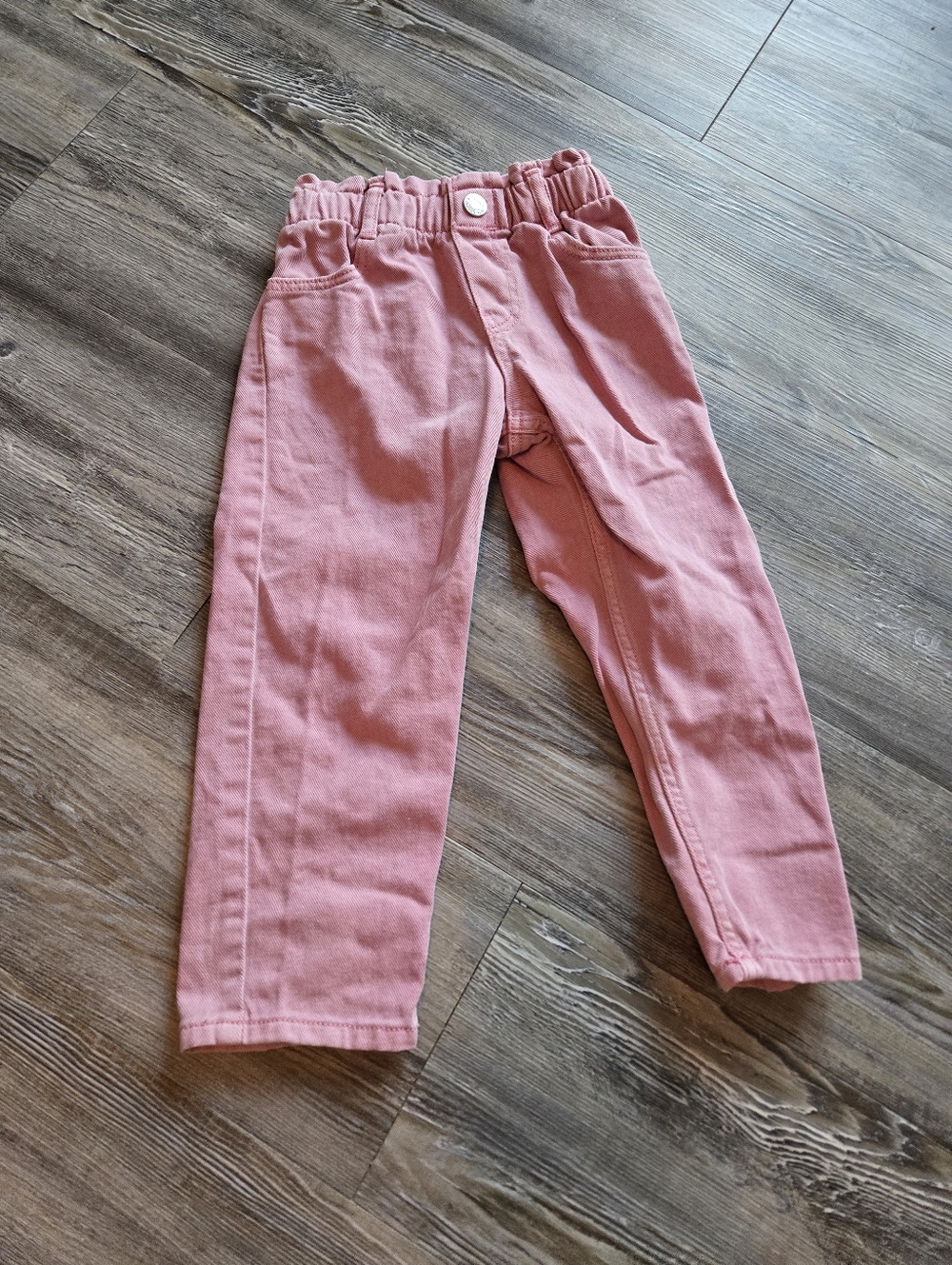 3T Girls H&M Dusty Rose Elastic-Waist Kids Pants